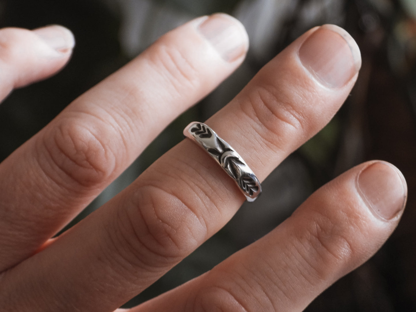 bohemian style moon ring custom made