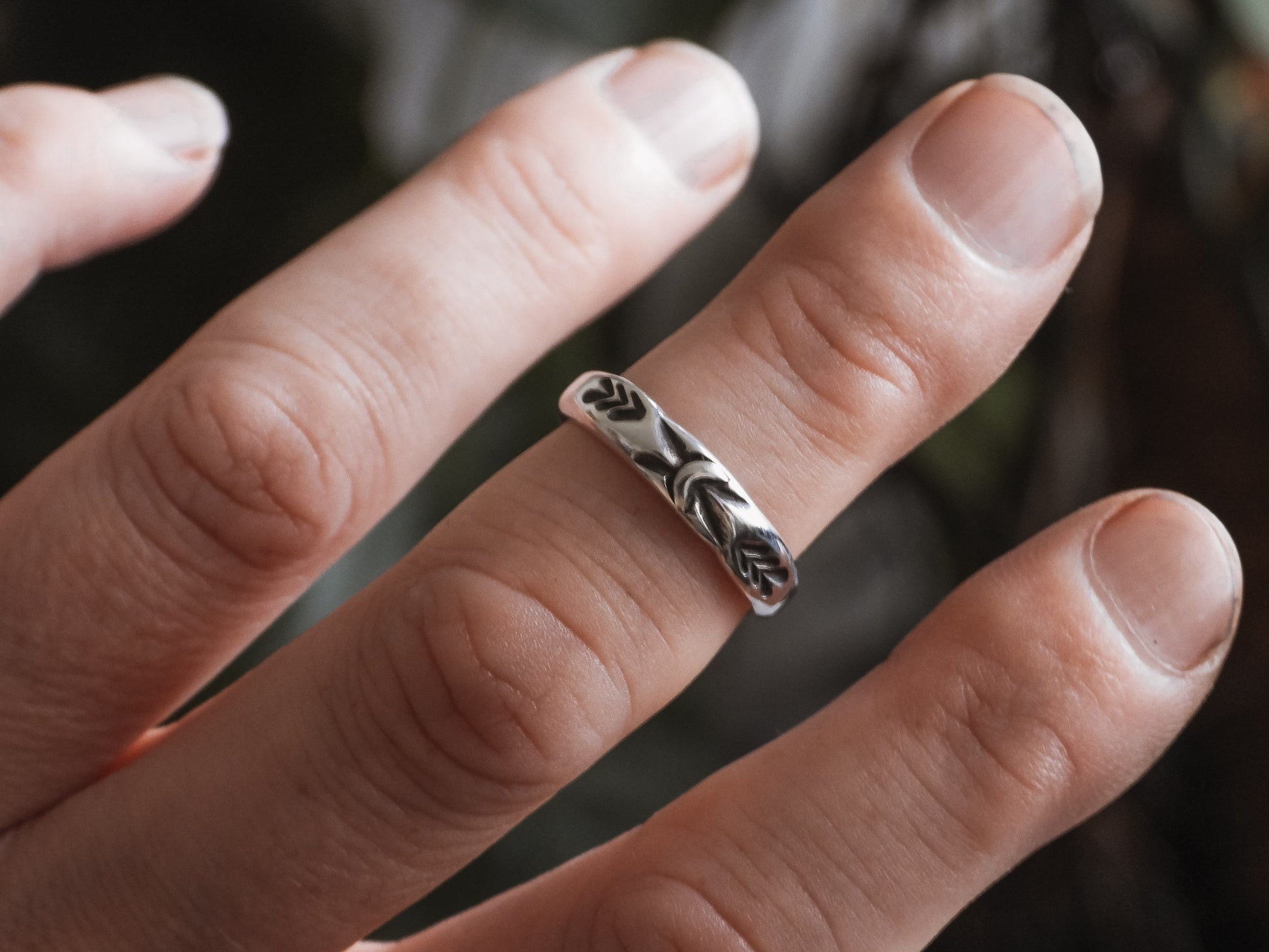 bohemian style moon ring custom made