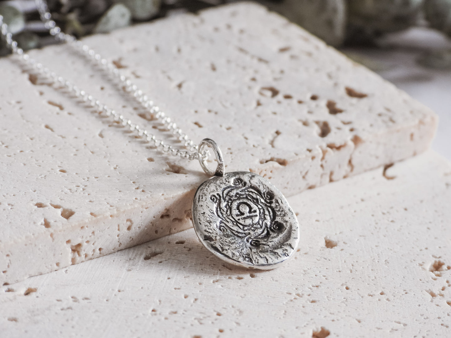 boho style libra star sign charm necklace
