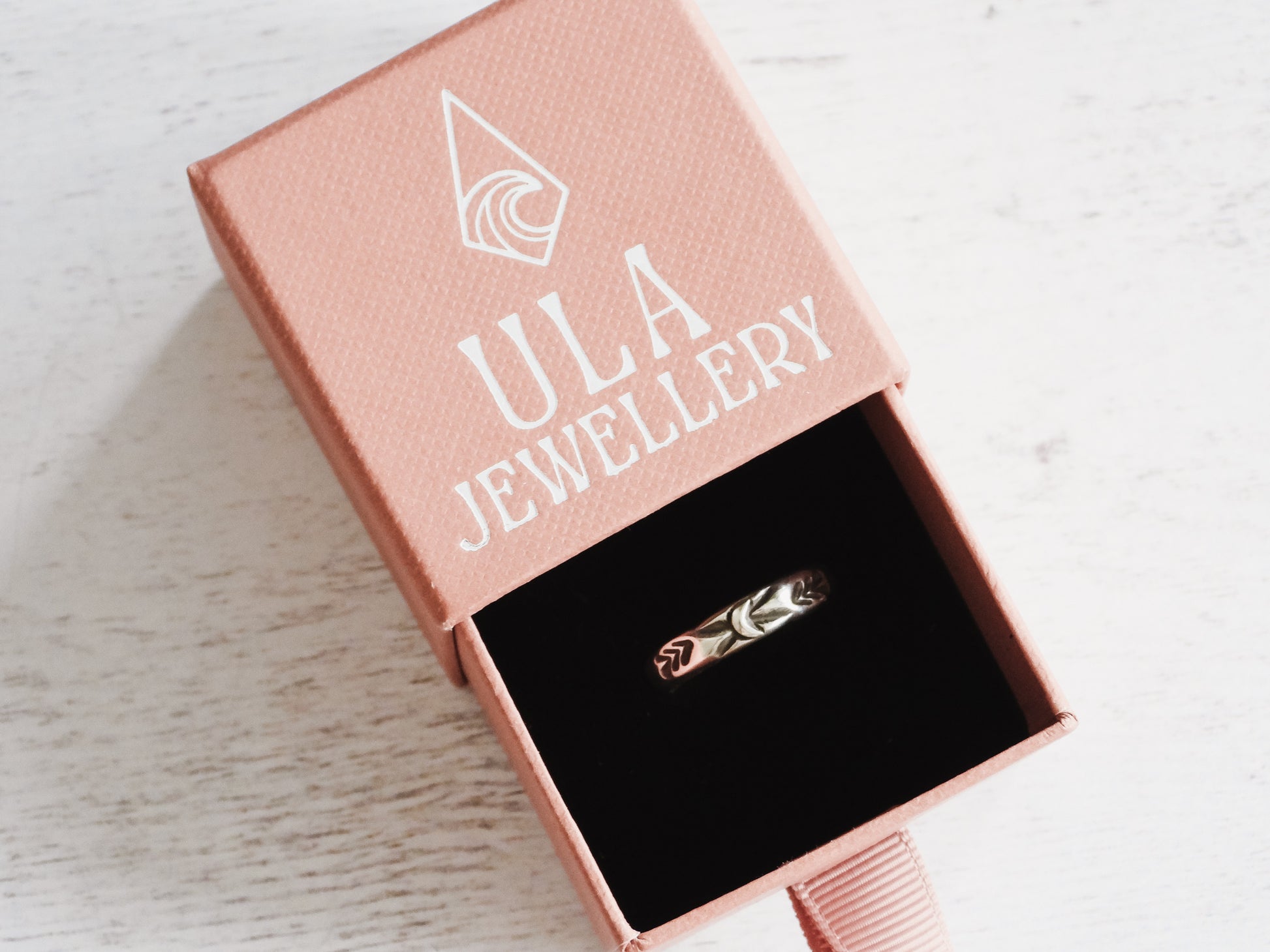 boho style moon stacking ring