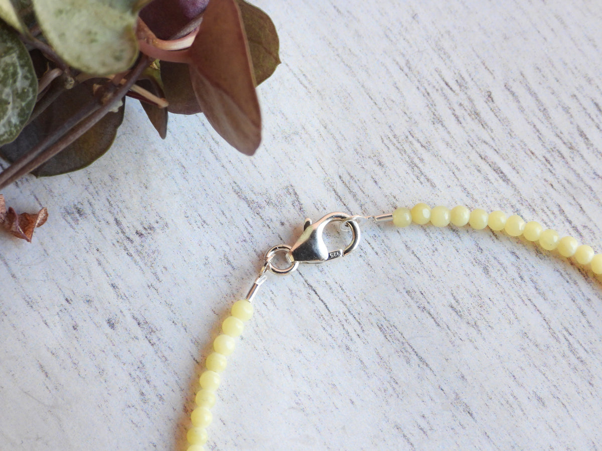 Dainty Chalcedony Gemstone Bracelet | Sterling Silver | Handmade