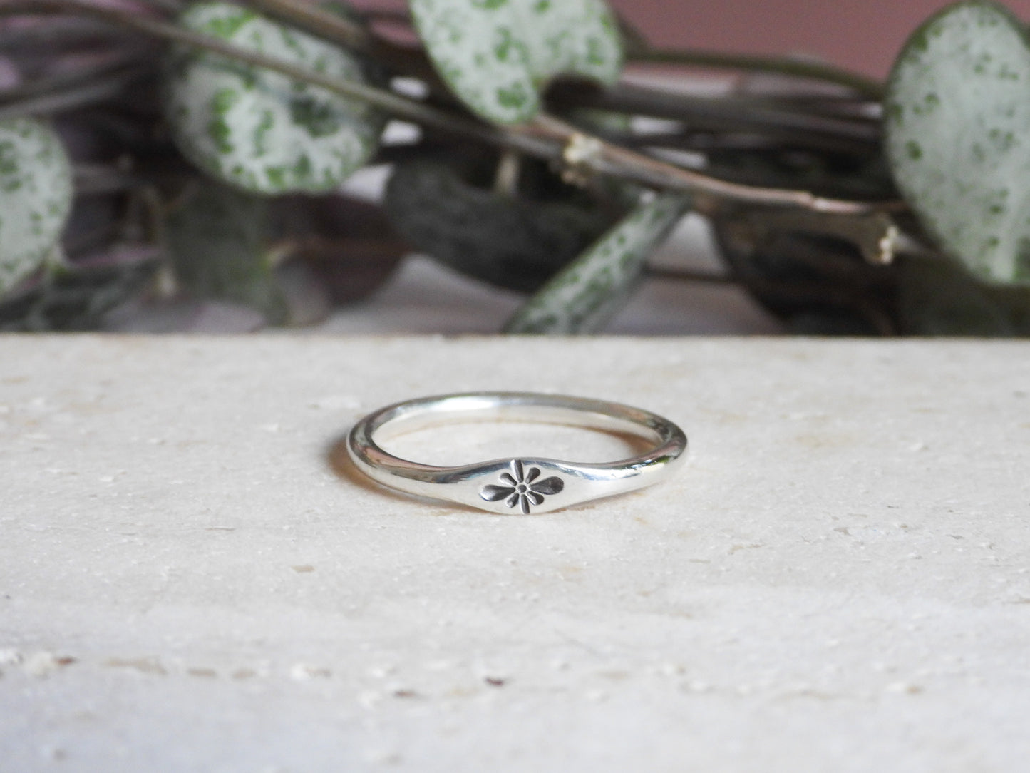 Dainty Starburst Stacking Ring | Recycled Silver 925