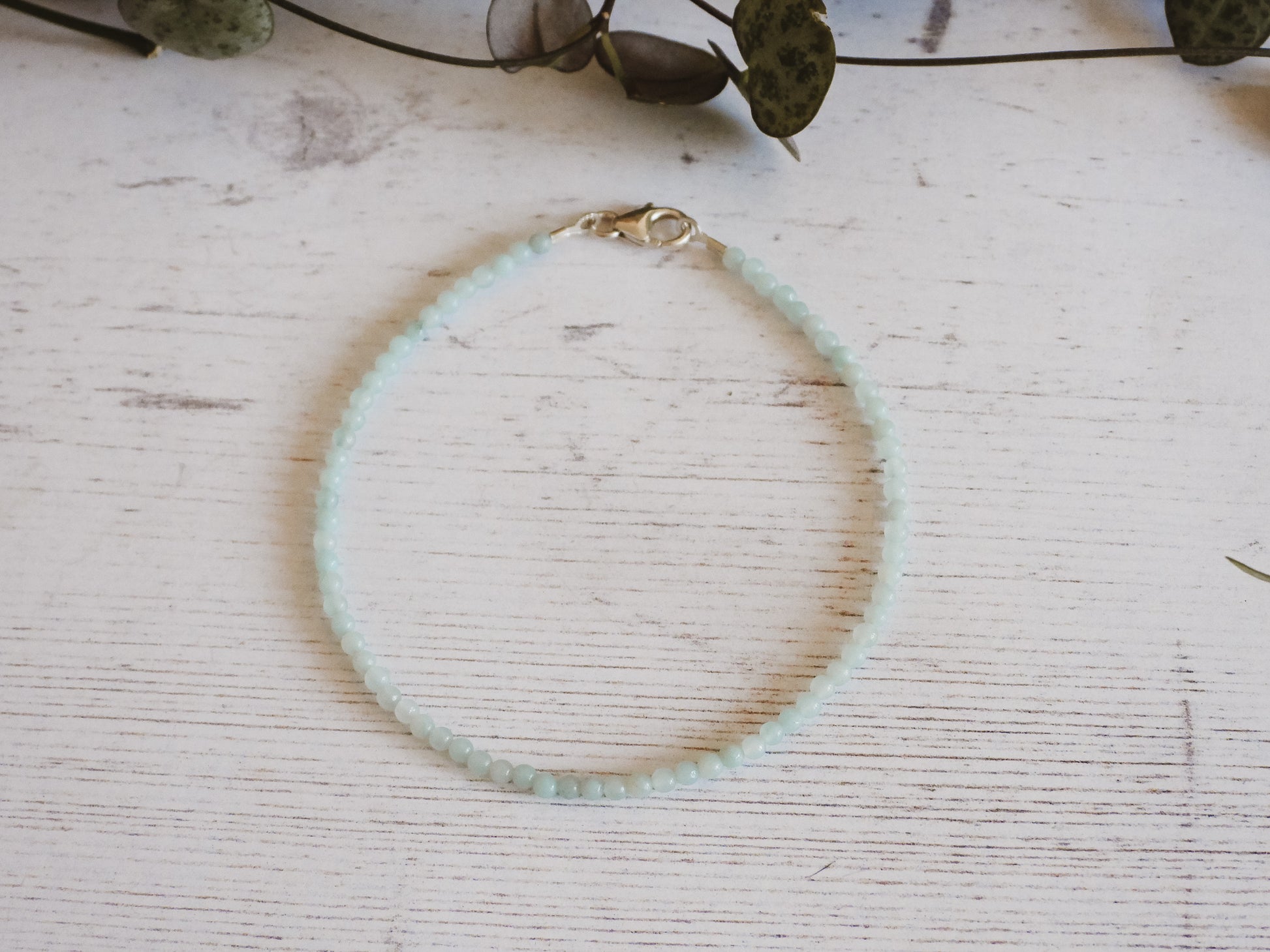 dainty boho amazonite gemstone bracelet