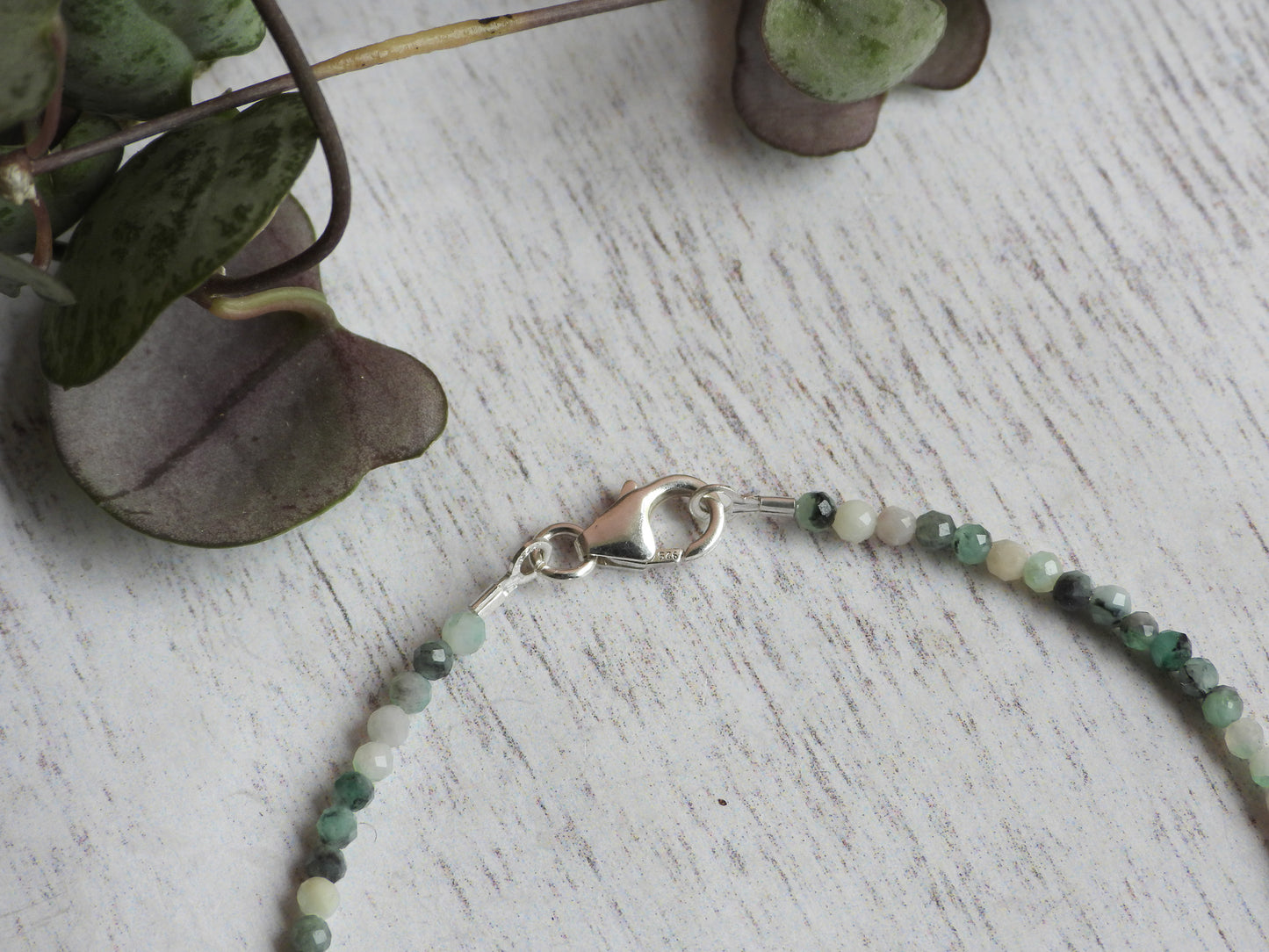 Dainty Emerald "Compassion" Gemstone Bracelet | May Birthstone | Faceted Beads