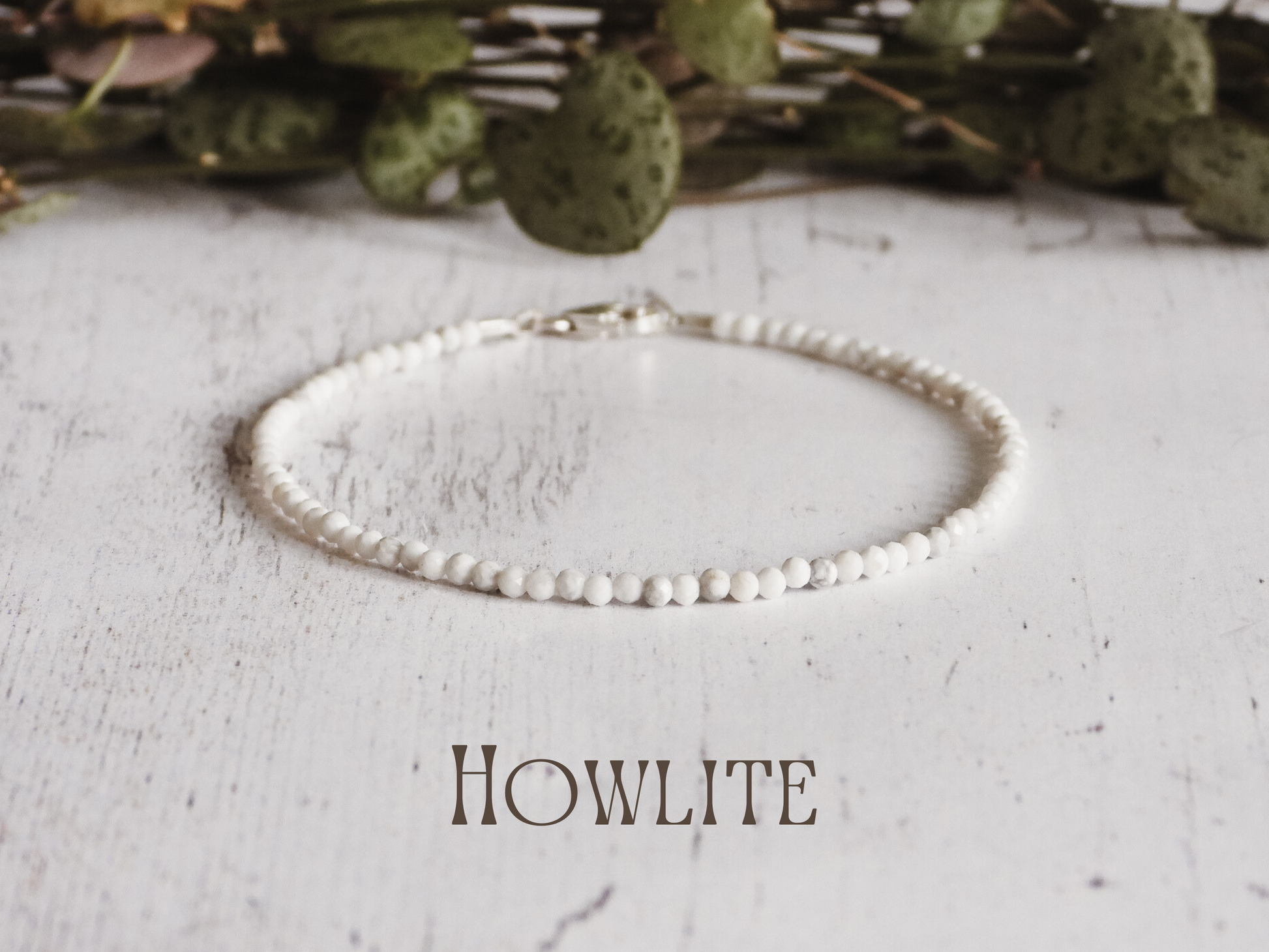 dainty howlite gemstone beaded bracelet fro ADHD