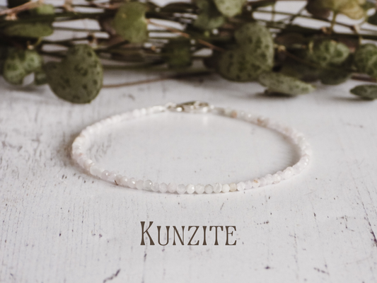 dainty lilac kunzite endometriosis gemstone bracelet