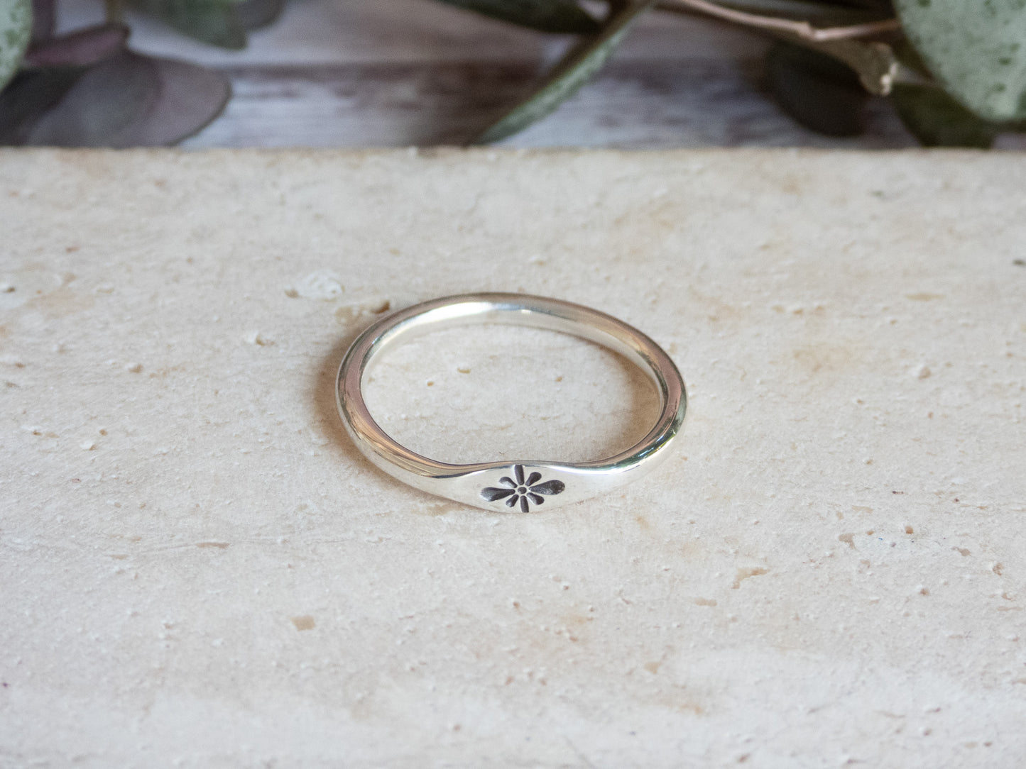 Dainty Starburst Stacking Ring | Recycled Silver 925