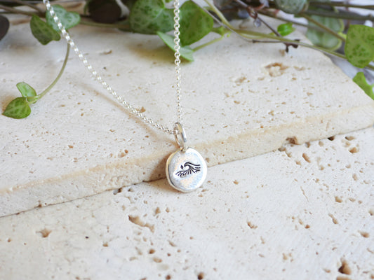 Dainty Wave & Star Charm Necklace | Recycled Silver 925