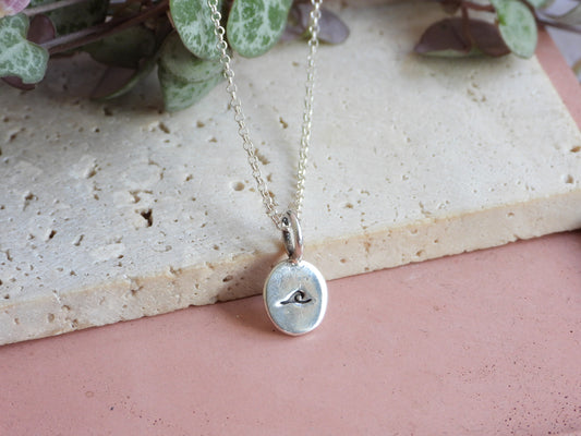dainty wave charm necklace for surf girls, handmade in Cornwall