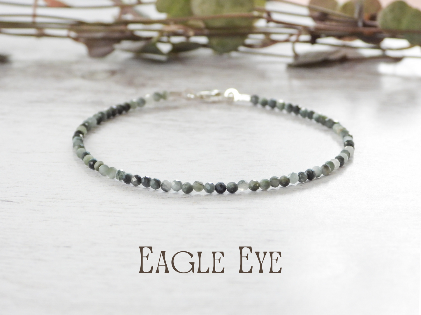 Dainty Eagle Eye "Self Confidence" Gemstone Bracelet |  Faceted Beads