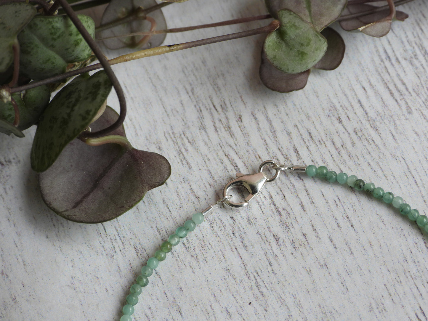 emerald gemstone birthstone bracelet with sterling silver 925 clasp