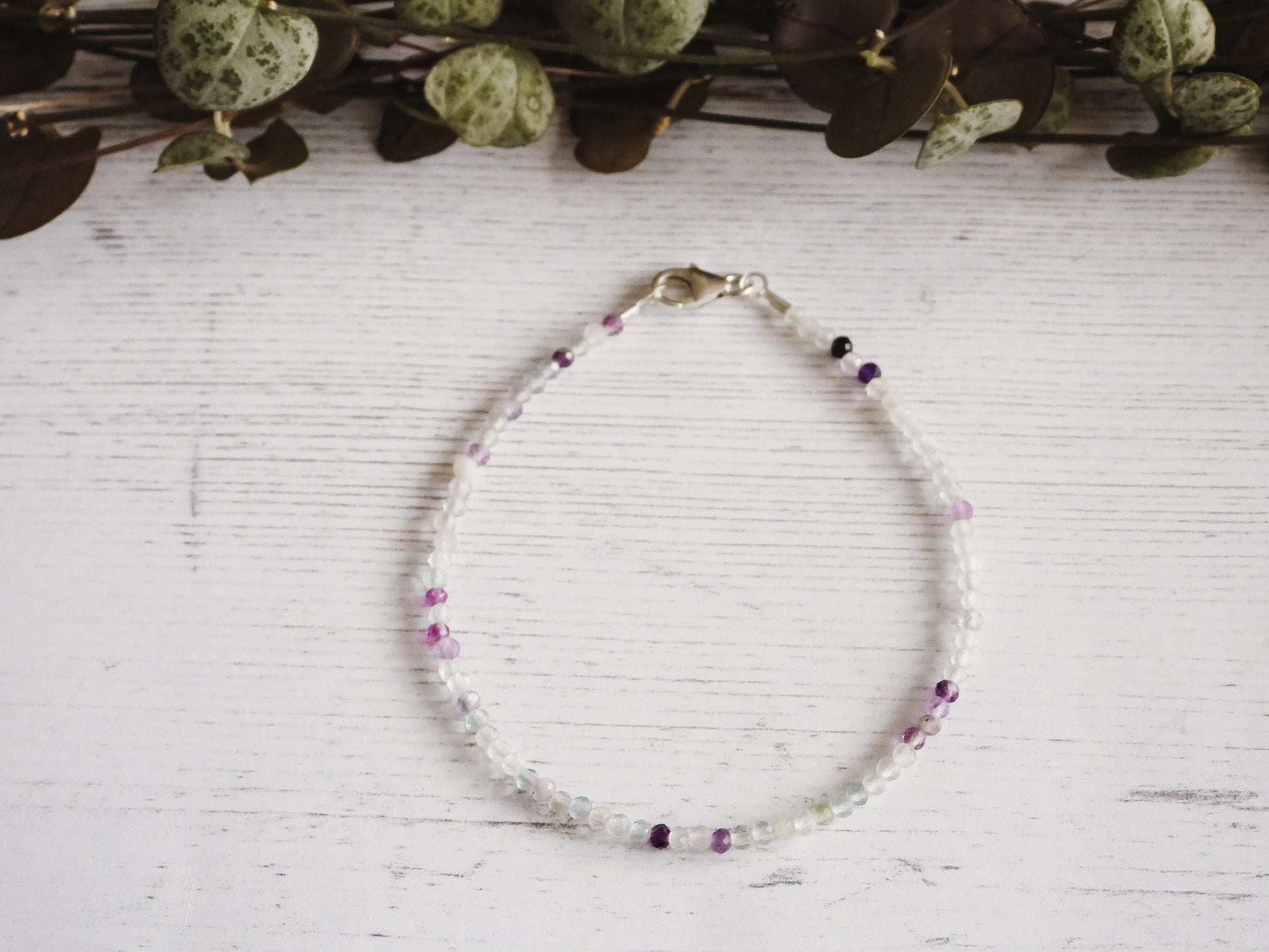 fluorite boho style bracelet for reiki healing