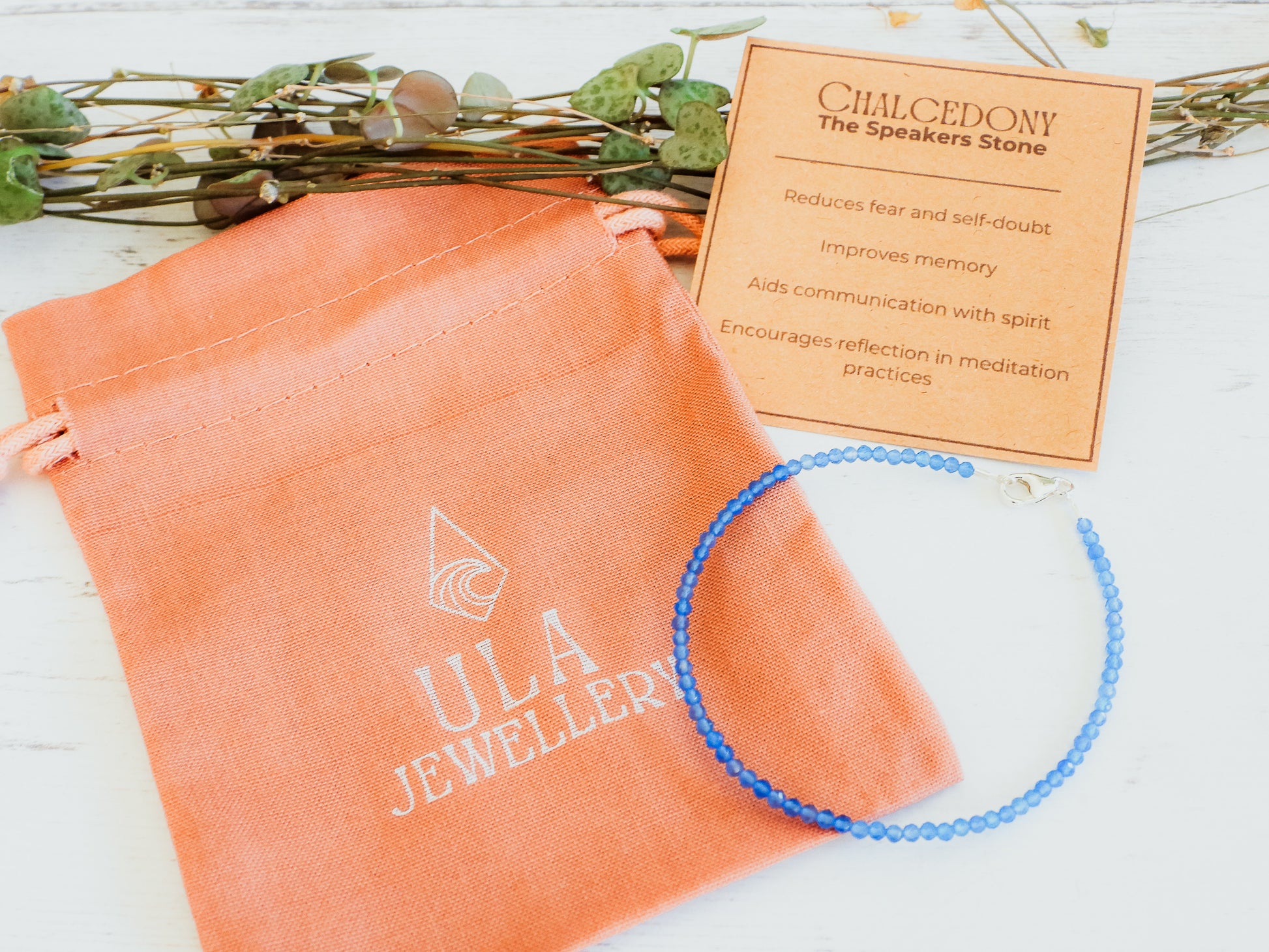 gift idea by Ula Jewellery Cornwall, custom gemstone and crystal bracelet