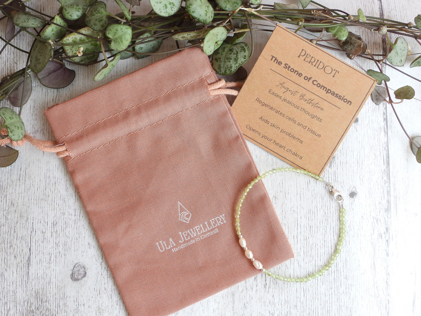 handmade birthstone gemstone bracelets by Ula Jewellery Cornwall 