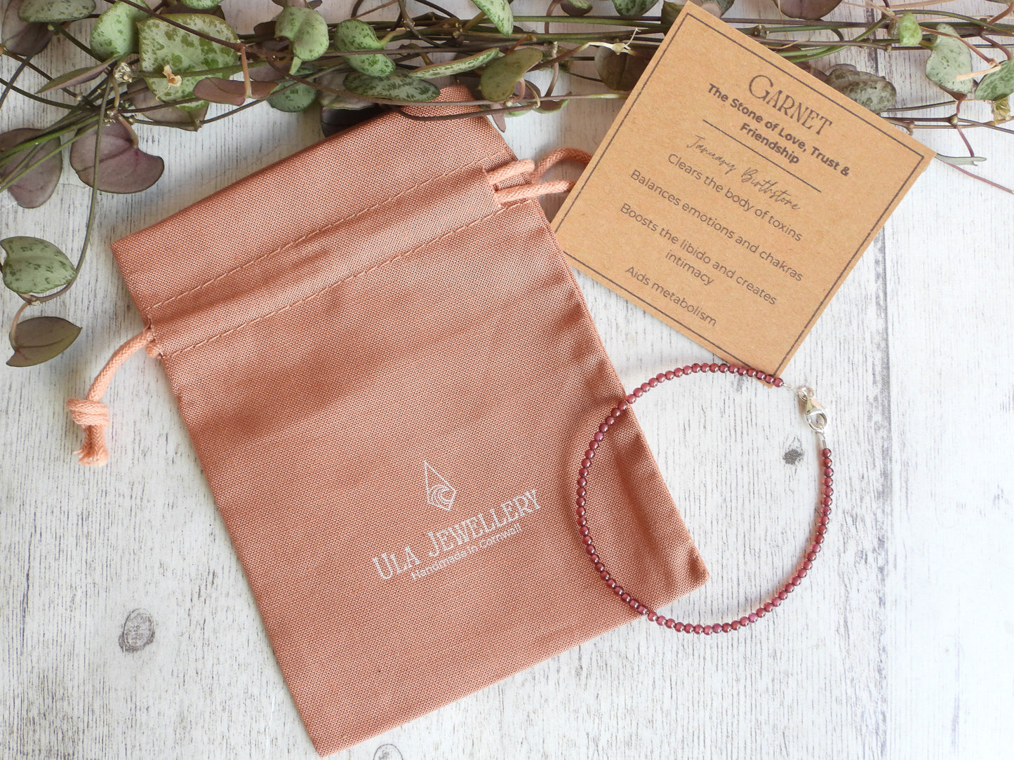 custom and handmade dainty birthstone bracelets by Ua Jewellery Cornwall