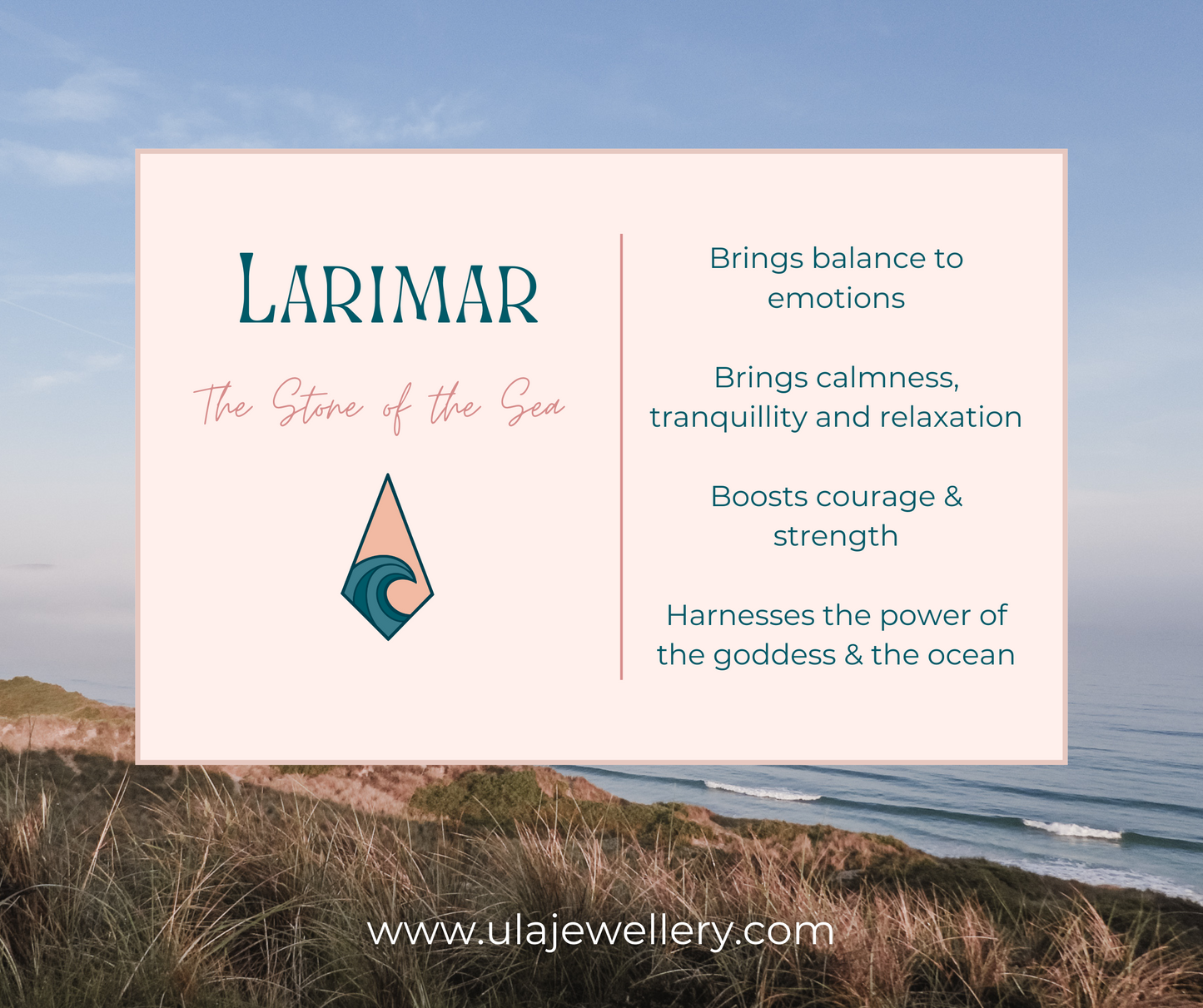 Boho Style Larimar Split Ring | Recycled Silver 925