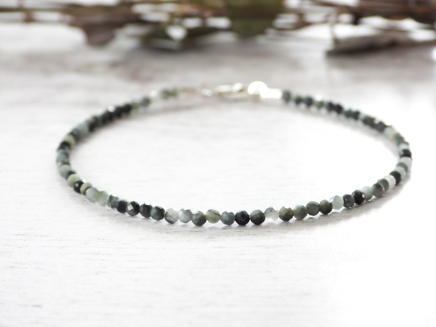 Dainty Eagle Eye "Self Confidence" Gemstone Bracelet |  Faceted Beads