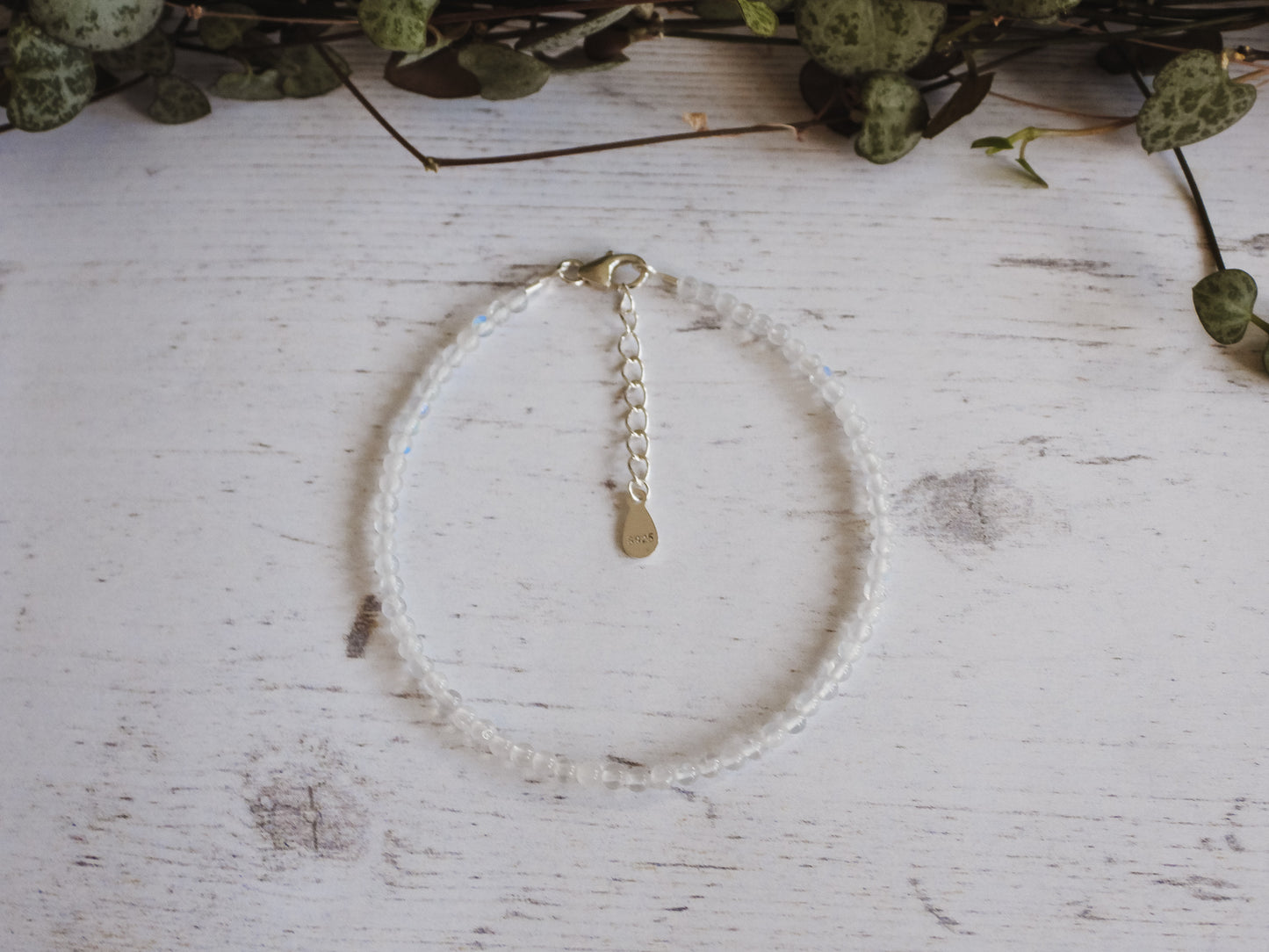 Dainty Rainbow Moonstone "Fertility & New Beginnings" Gemstone Bracelet | June Birthstone