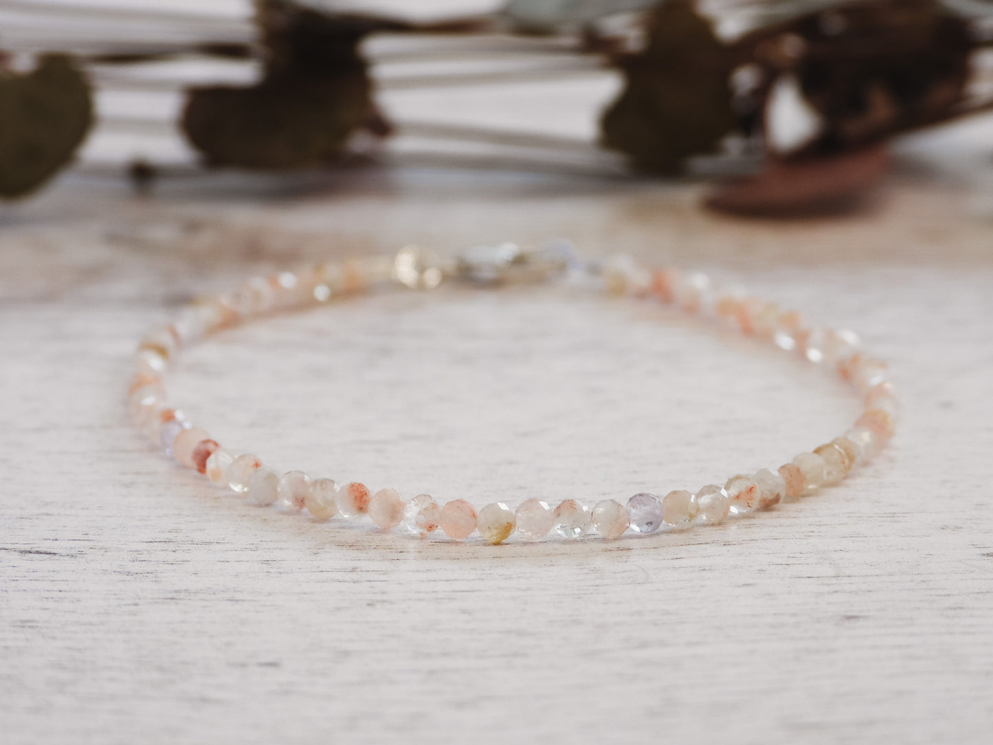 Dainty Citrine "Happiness" Gemstone Bracelet | November Birthstone |  Faceted Beads