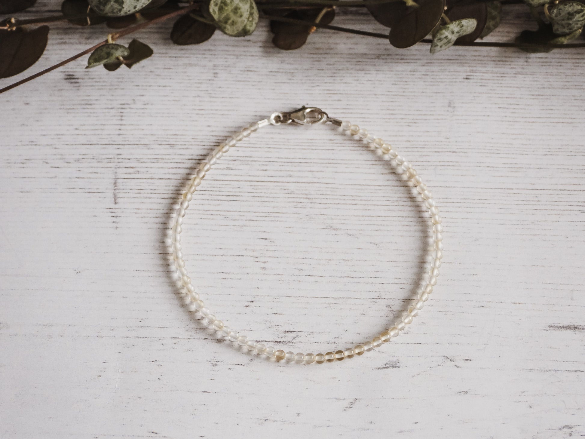 November birthstone crystal healing bracelet with 2mm citrine beads