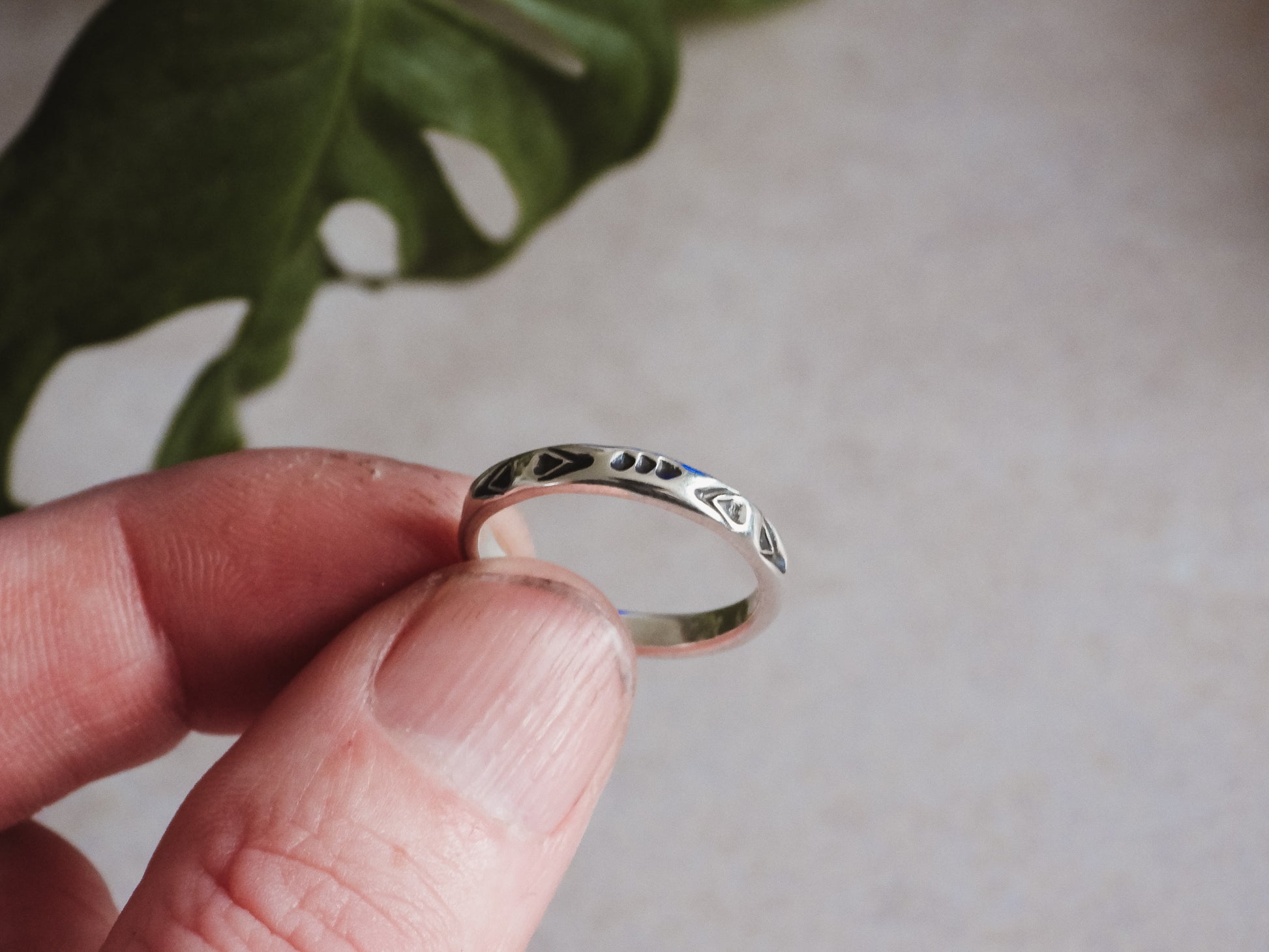 rustic bohemian style stacking ring