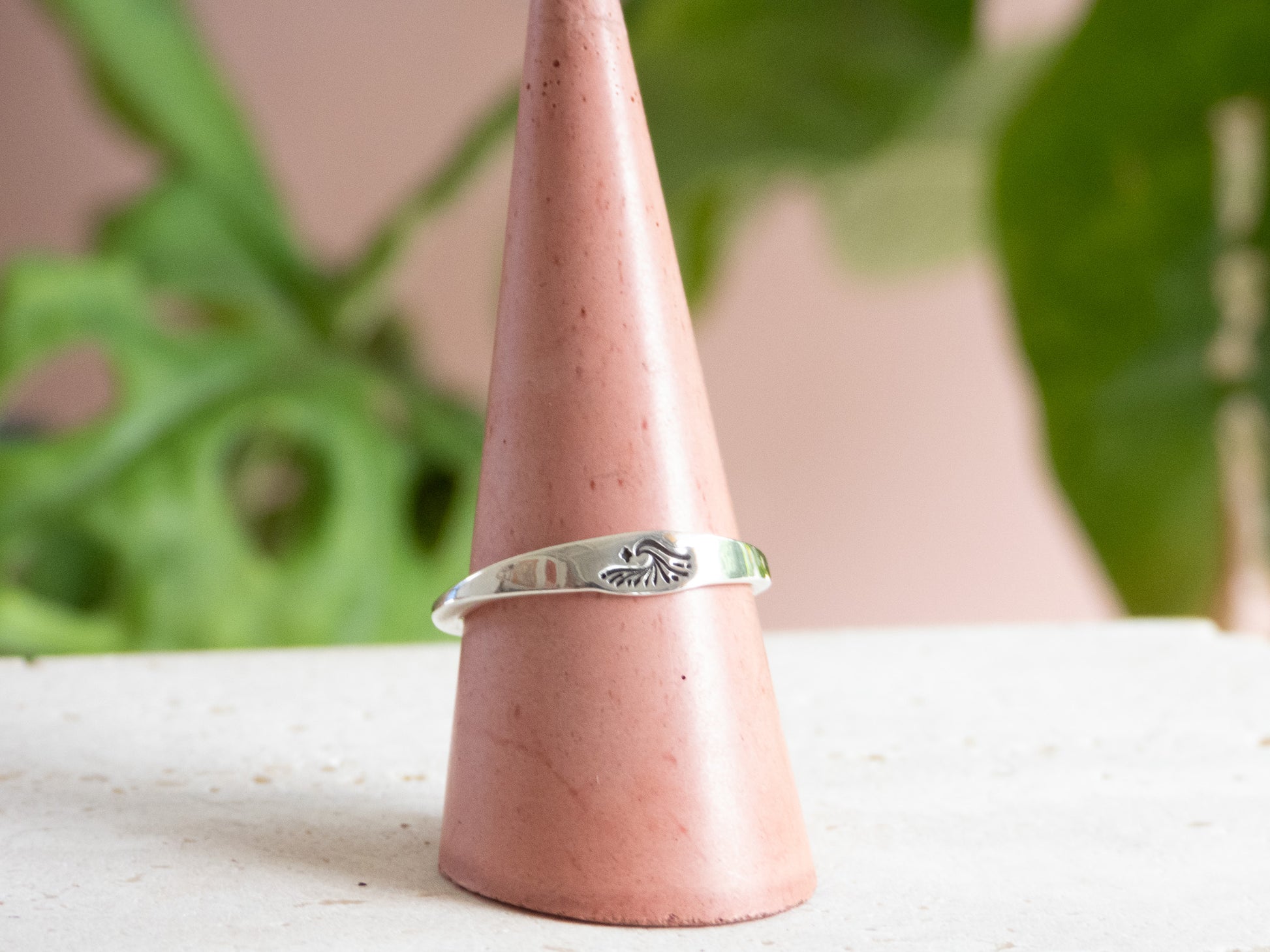 recycled silver 925 wave stacking ring by Ula Jwellery