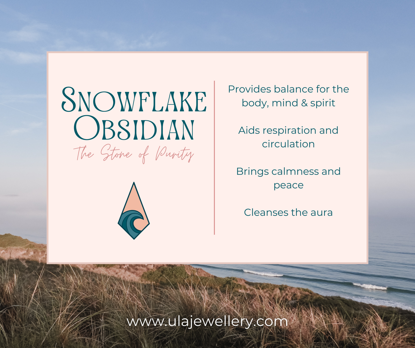 Dainty Snowflake Obsidian "Purity" Gemstone Anklet | Round Beads