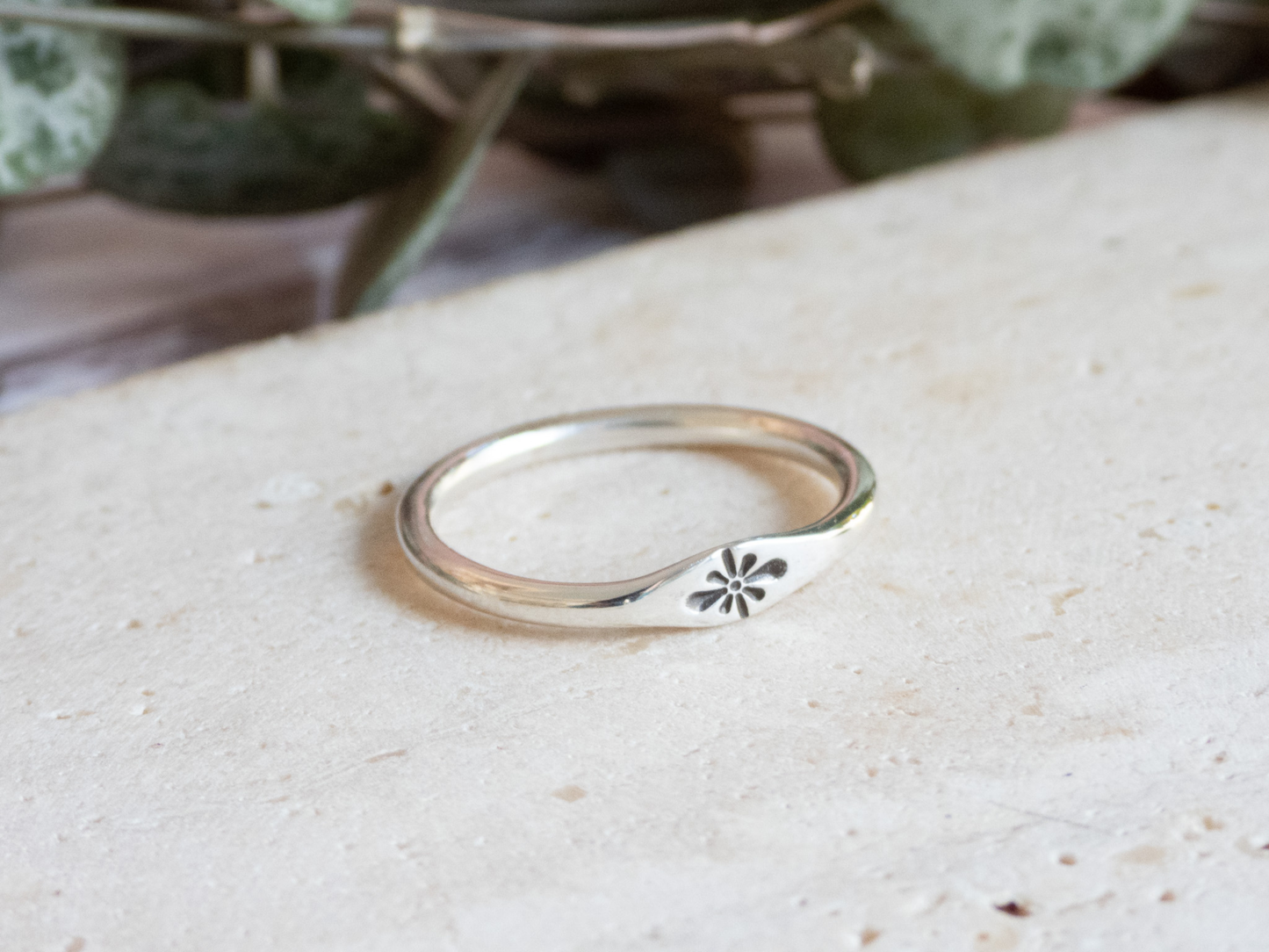 Dainty Starburst Stacking Ring | Recycled Silver 925