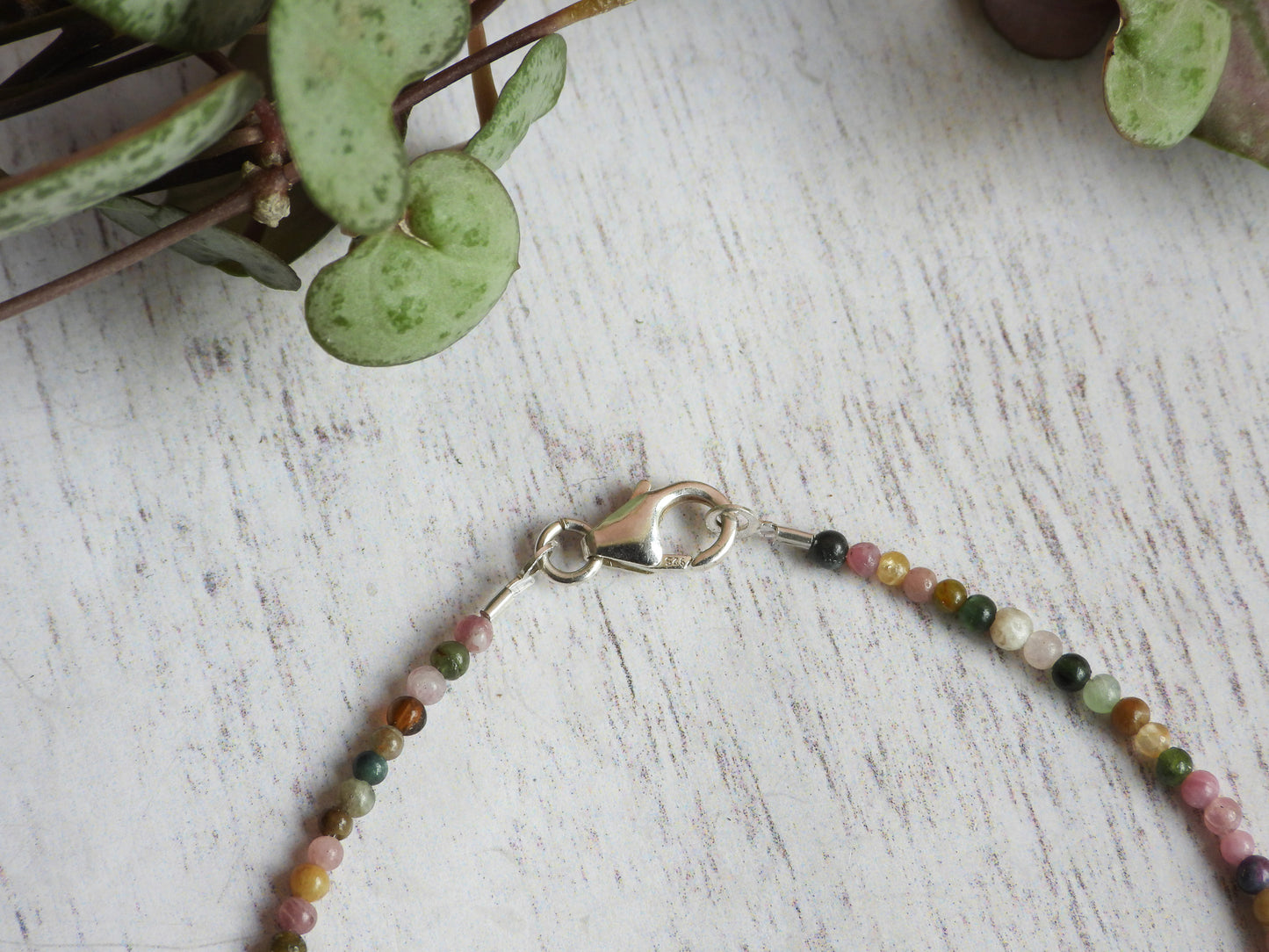 tourmaline gemstone bracelet with solid 925 silver clasp