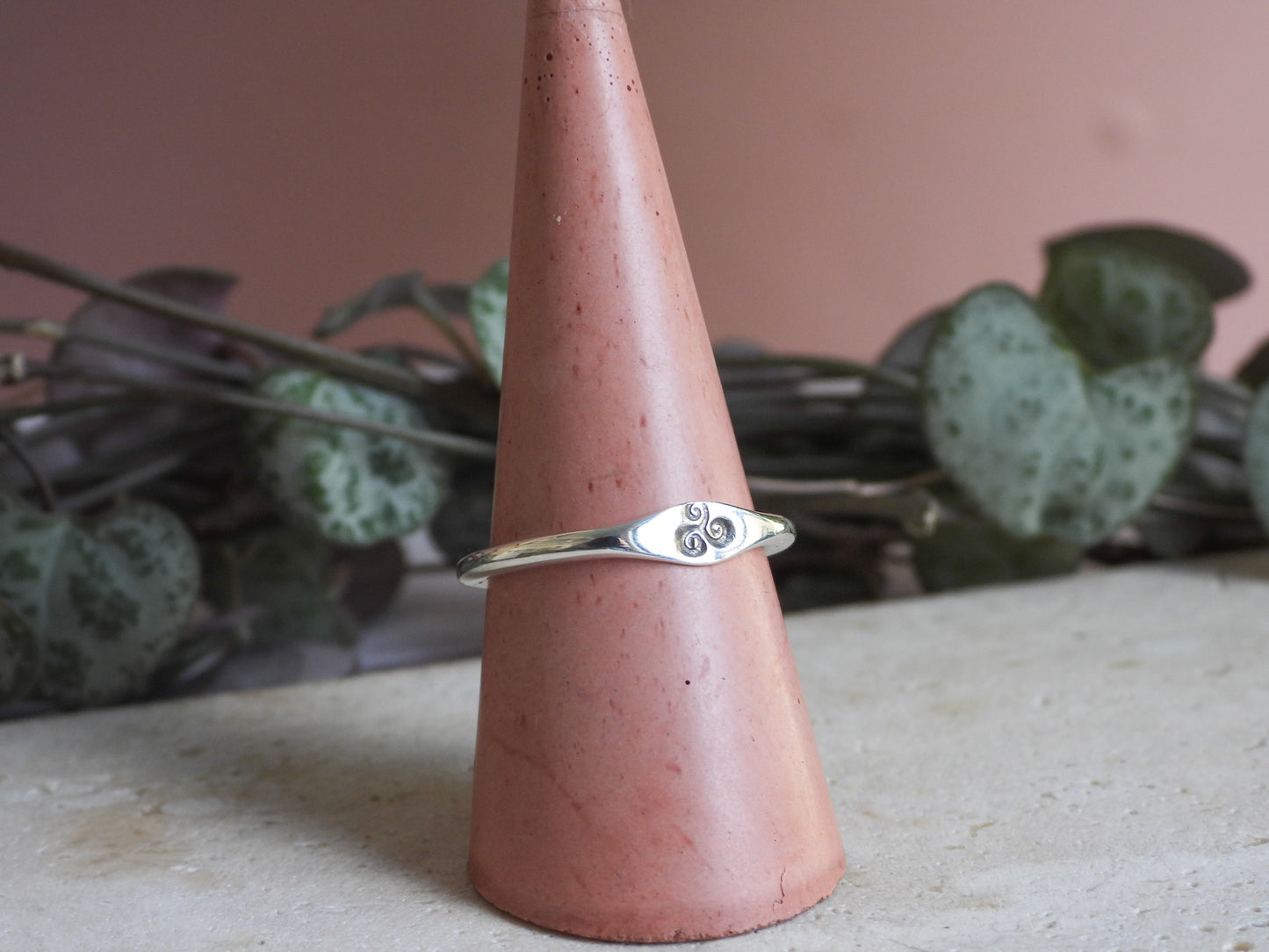 Dainty Triskele Stacking Ring | Recycled Silver 925