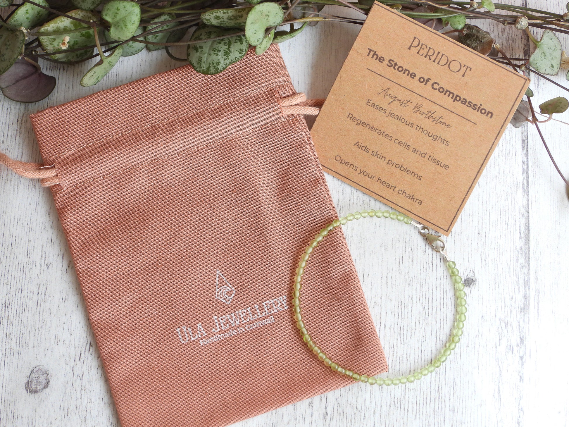 handmade birthstone bracelets by Ula Jewellery Cornwall