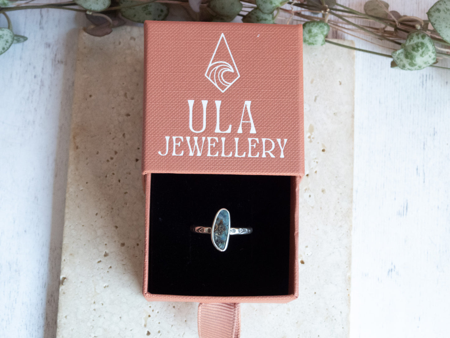 Australian Boulder Opal Stacking Ring | Size N