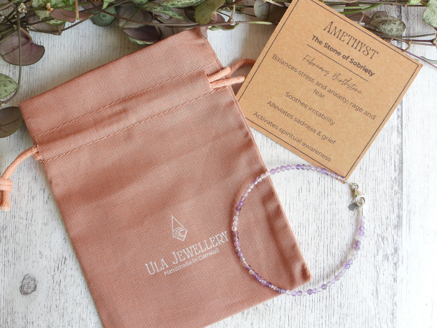 Ula Jewellery custom handmade in Cornwall birthstone bracelets