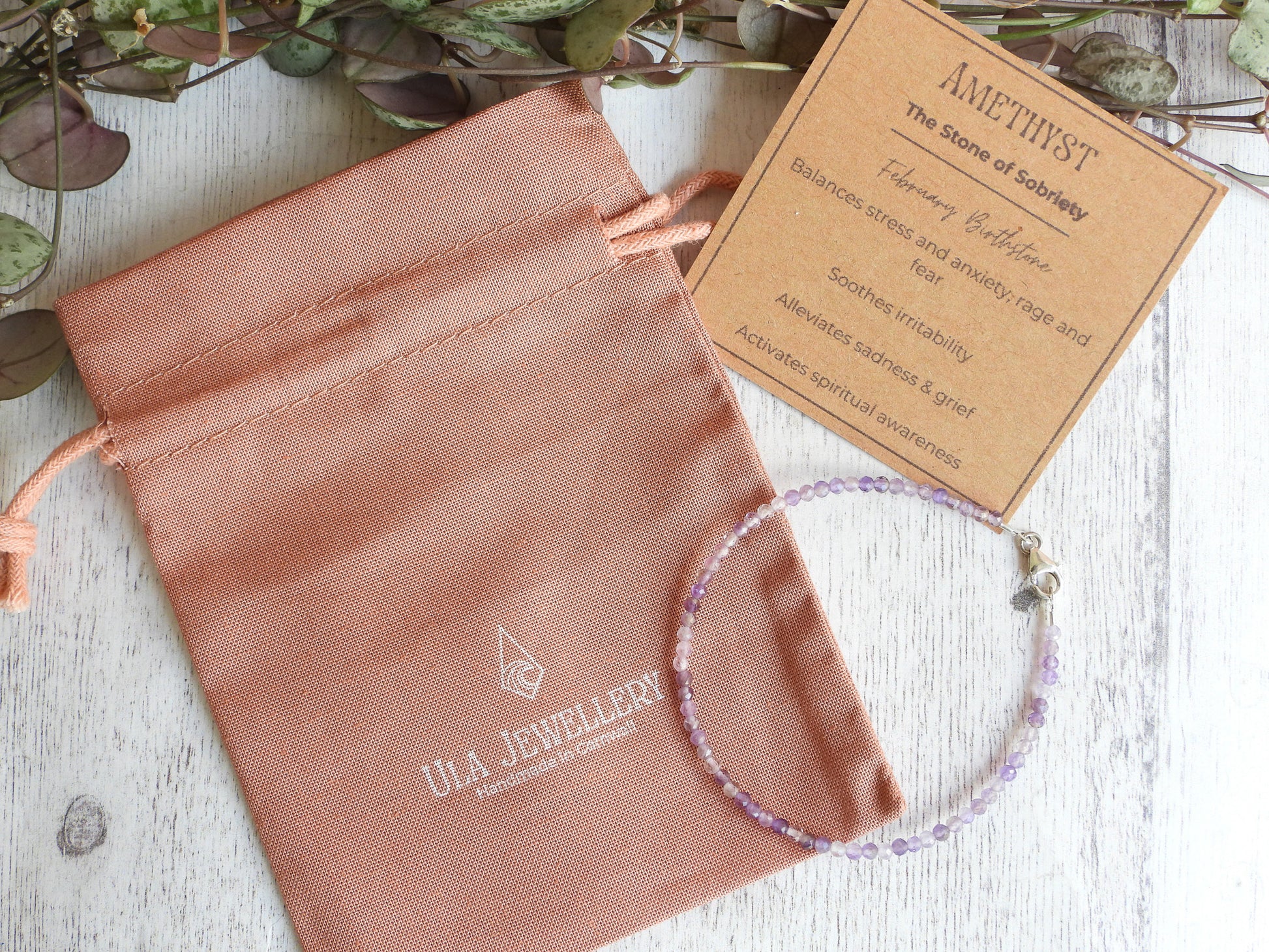 Ula Jewellery custom handmade in Cornwall birthstone bracelets