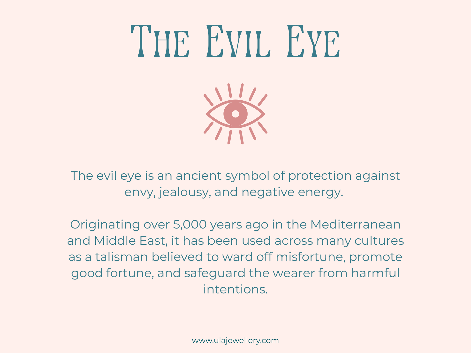 Ula Jewellery evil eye symbology infographic 