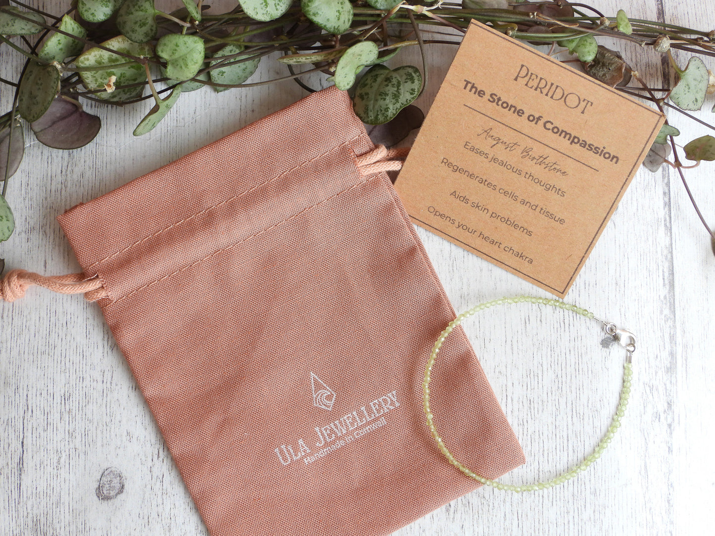 handmade birthstone dainty bracelets by Ula Jewellery Cornwall