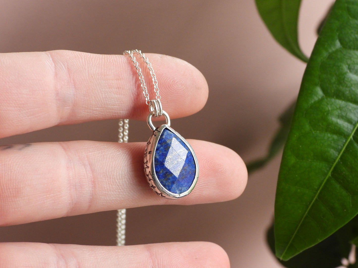 Celestial "Steren" Lapis Lazuli Charm Necklace | September Birthstone