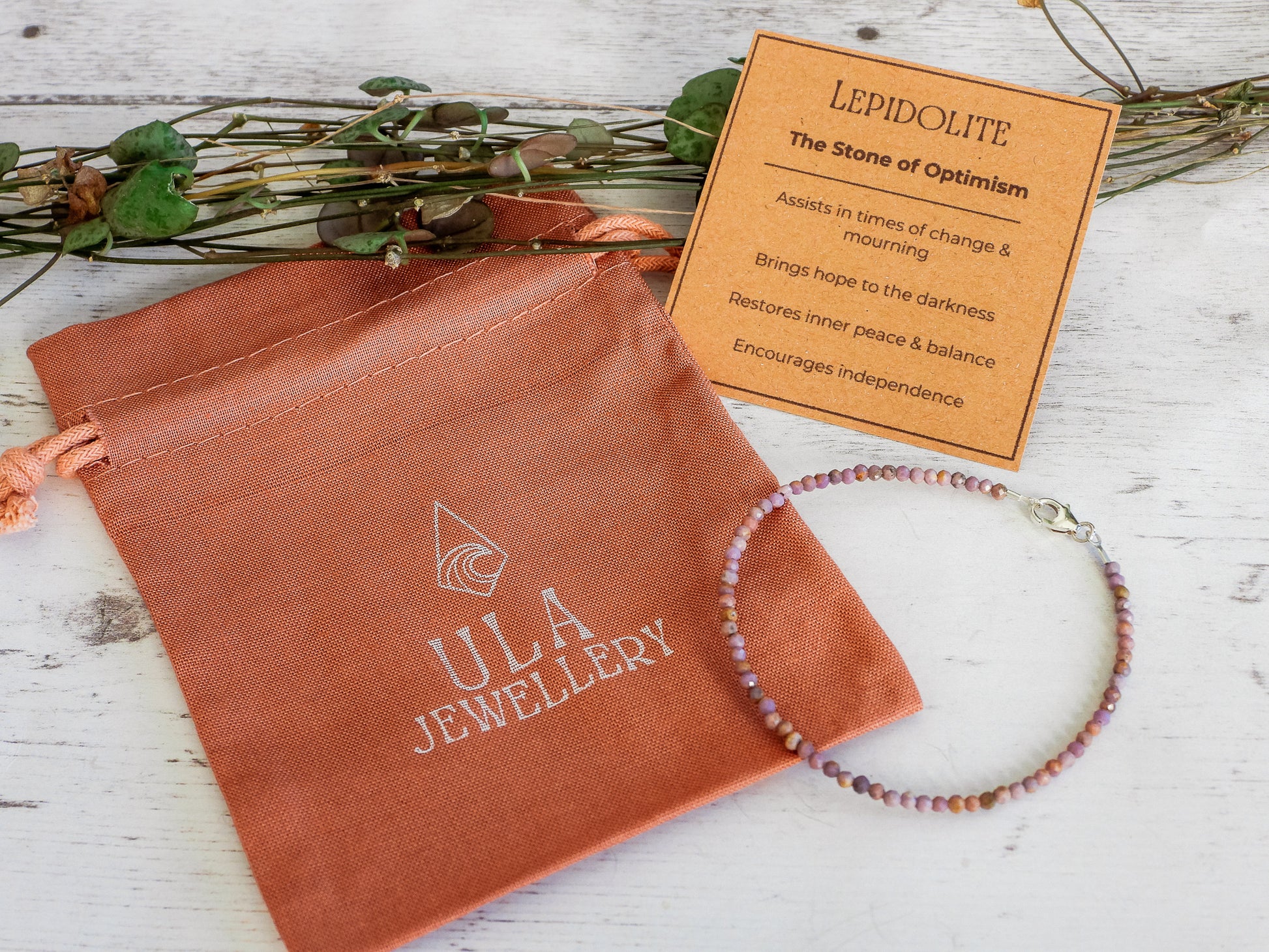 Ula Jewellery Cornwall, custom made crystal healing and gemstone stacking bracelets 