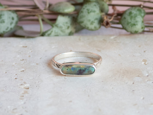 Australian Boulder Opal Stacking Ring | Size P