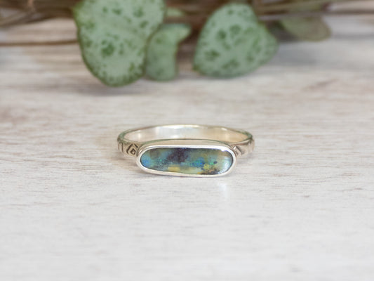 Australian Boulder Opal Stacking Ring | Size P