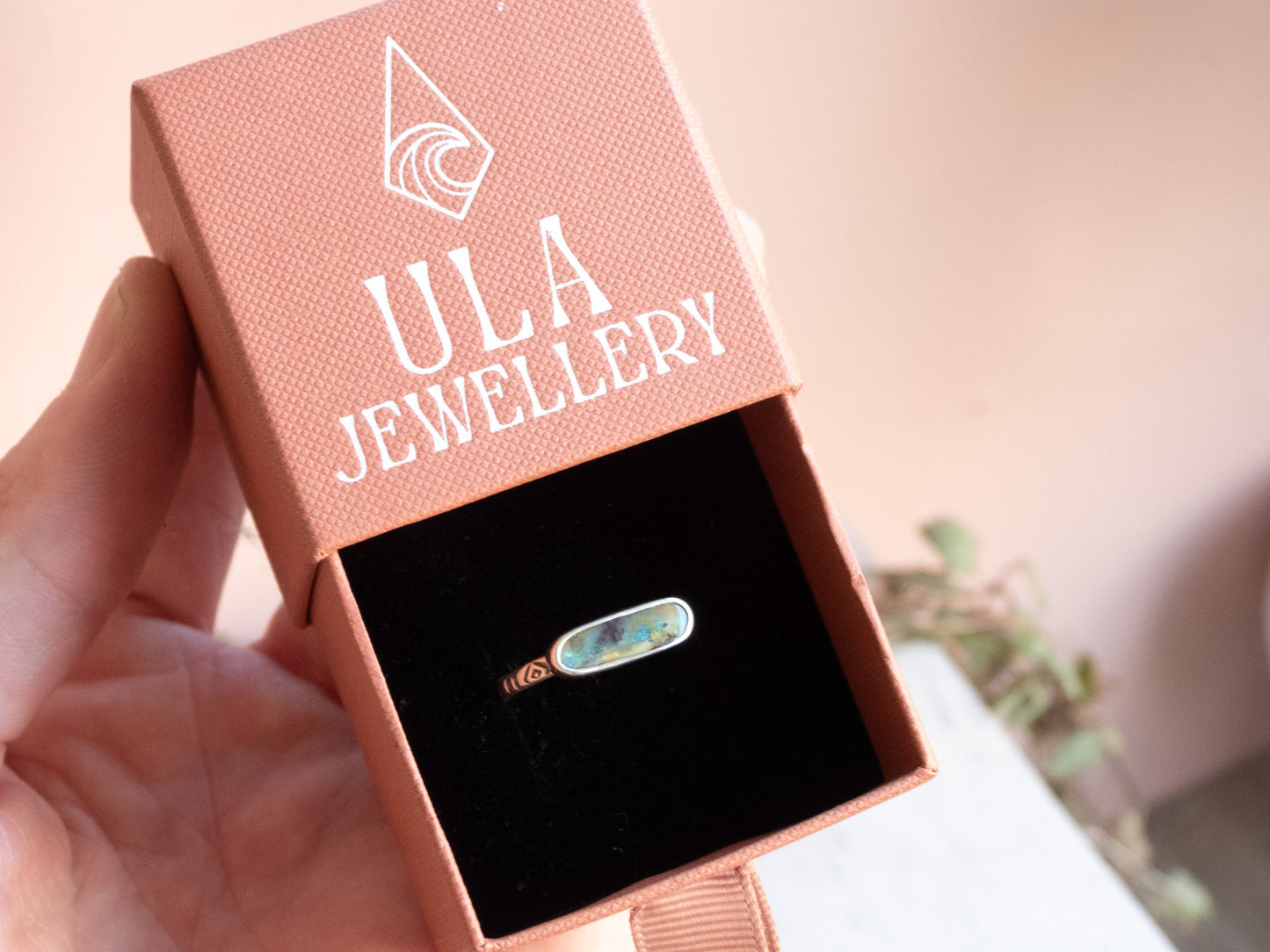 Australian Boulder Opal Stacking Ring | Size P