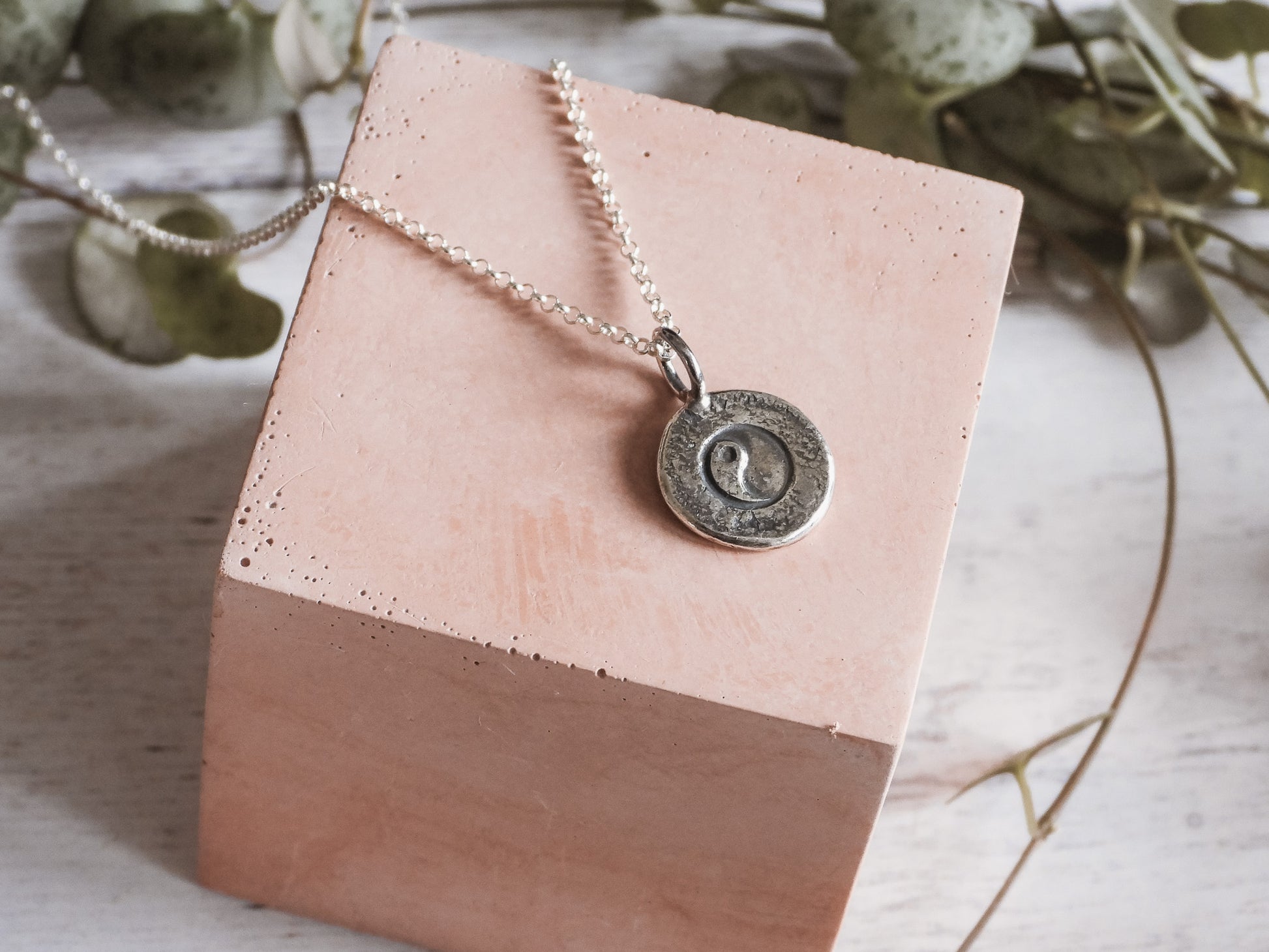 Ula Jewellery symbolic yin yang charm necklace