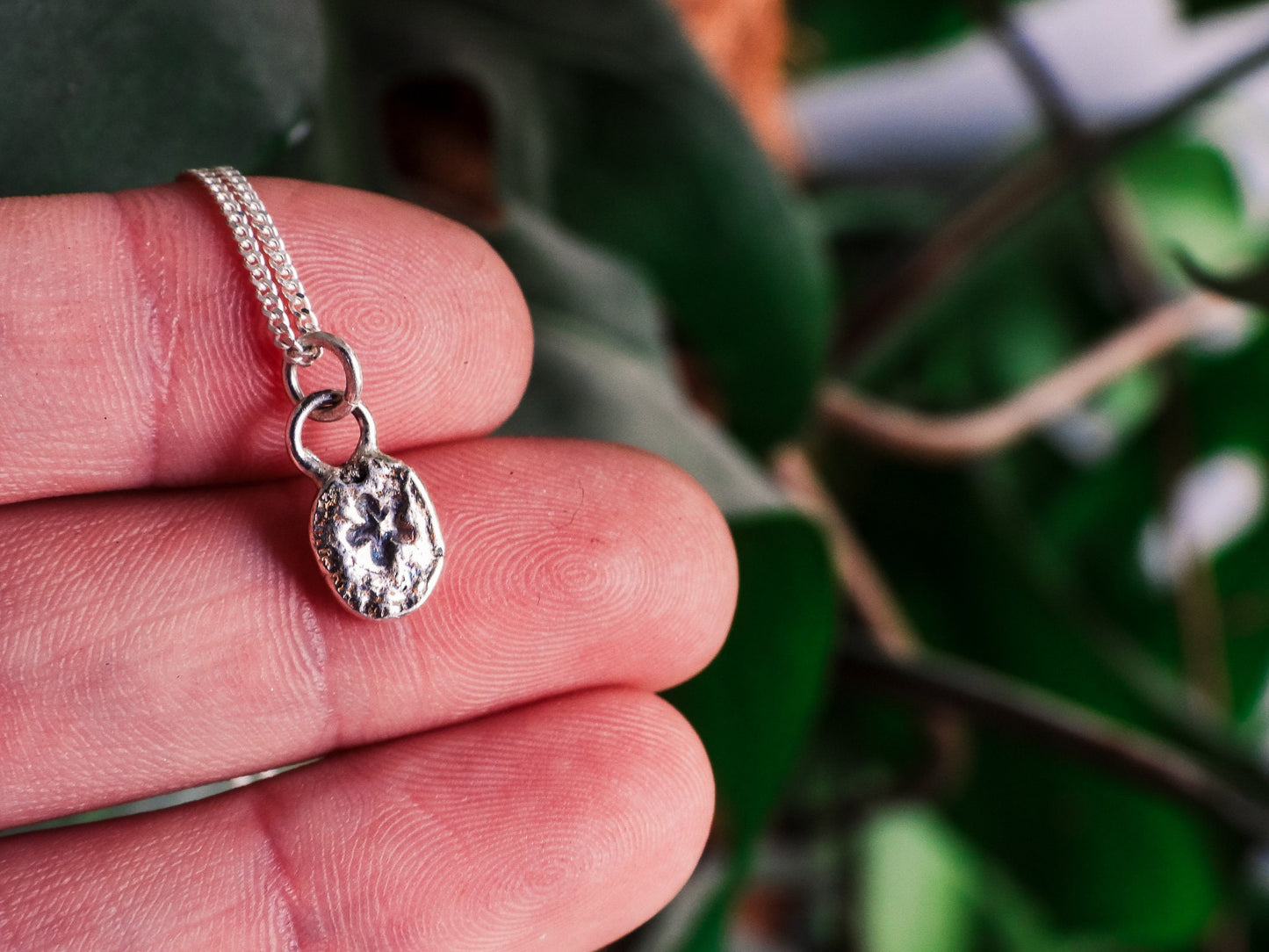 Dainty Recycled Silver Star Charm Necklace