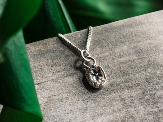 Dainty Recycled Silver Star Charm Necklace