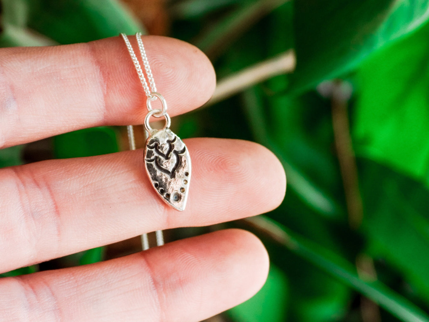 Recycled Sterling Silver Mandala Necklace, Boho, Bohemian Pendant, Eco Friendly, Unique Gift, Rustic, Dainty, Minimalist, Hippie, Layering