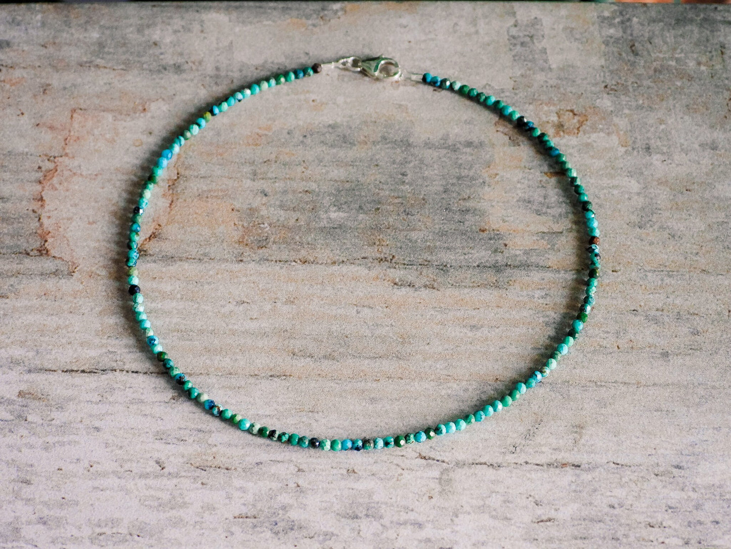 Dainty Turquoise "Hope" Gemstone Anklet | December Birthstone