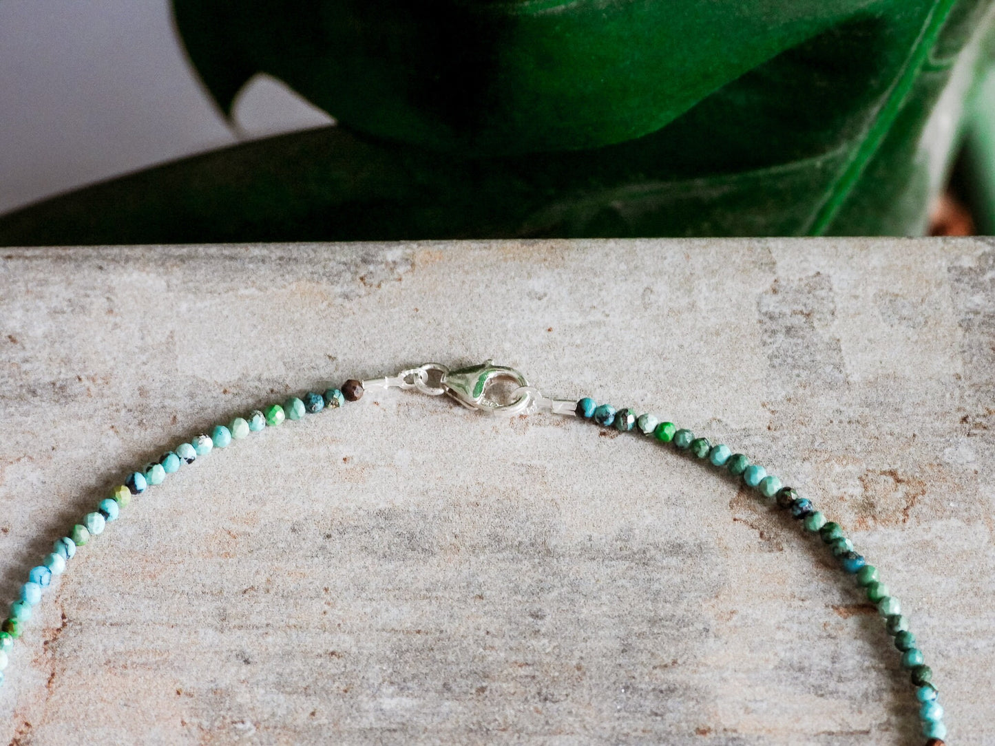 Dainty Turquoise "Hope" Gemstone Anklet | December Birthstone