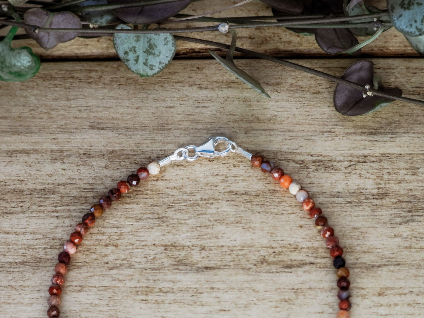 Dainty Red Jasper "Strength" Gemstone Bracelet
