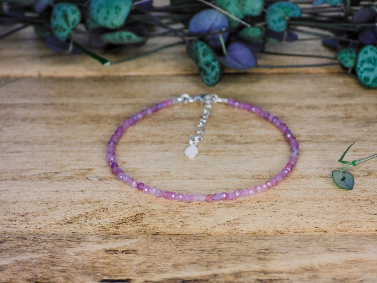 Dainty Pink Tourmaline "Love & Compassion" Gemstone Bracelet | October Birthstone