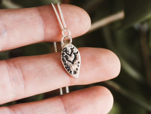 Recycled Sterling Silver Mandala Necklace, Boho, Bohemian Pendant, Eco Friendly, Unique Gift, Rustic, Dainty, Minimalist, Hippie, Layering